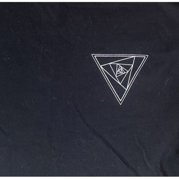 Original Use Women XS Boxy Cropped Long Sleeve T-Shirt Black Geometric Checkered - Picture 4 of 7